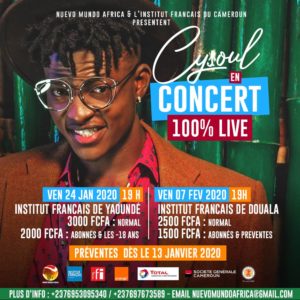 Affiche Cysoul en concert à L'ifc de Yaoundé et Douala