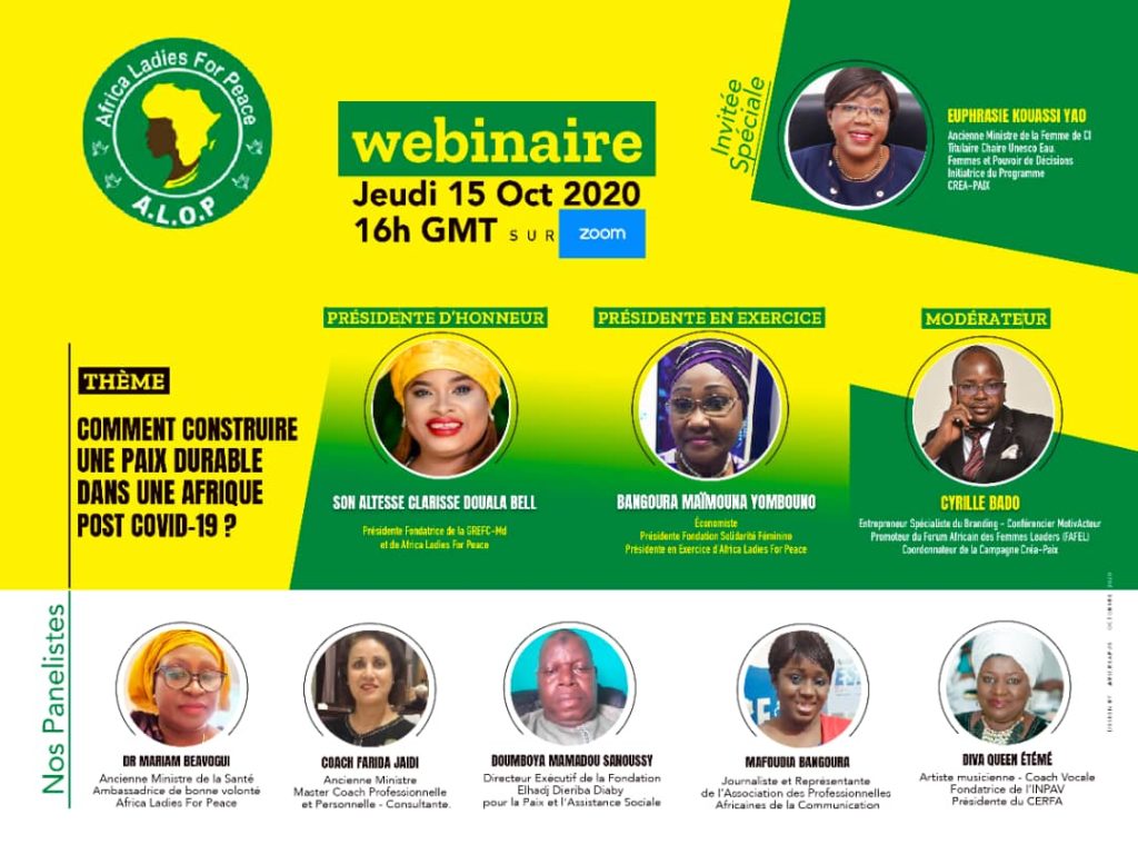 Webinaire Africa Ladies For Peace