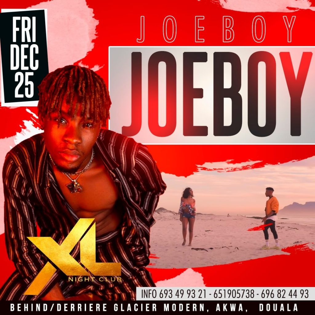 Joeboy au XL Night CLub à Douala