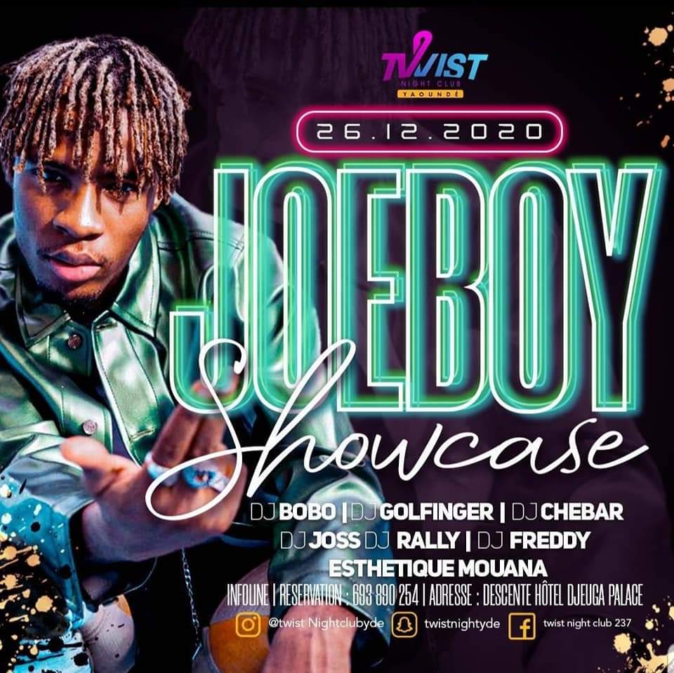 joeboy showcase in Yaounde